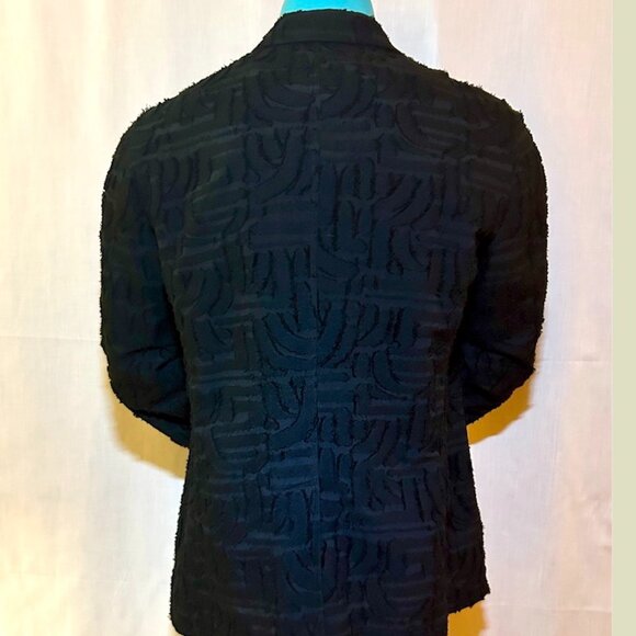 ISSEY MIYAKE MEN, "Final Markdown" Black Jacket Blazer, 2 Buttons, Size 4 - L - Picture 3 of 9